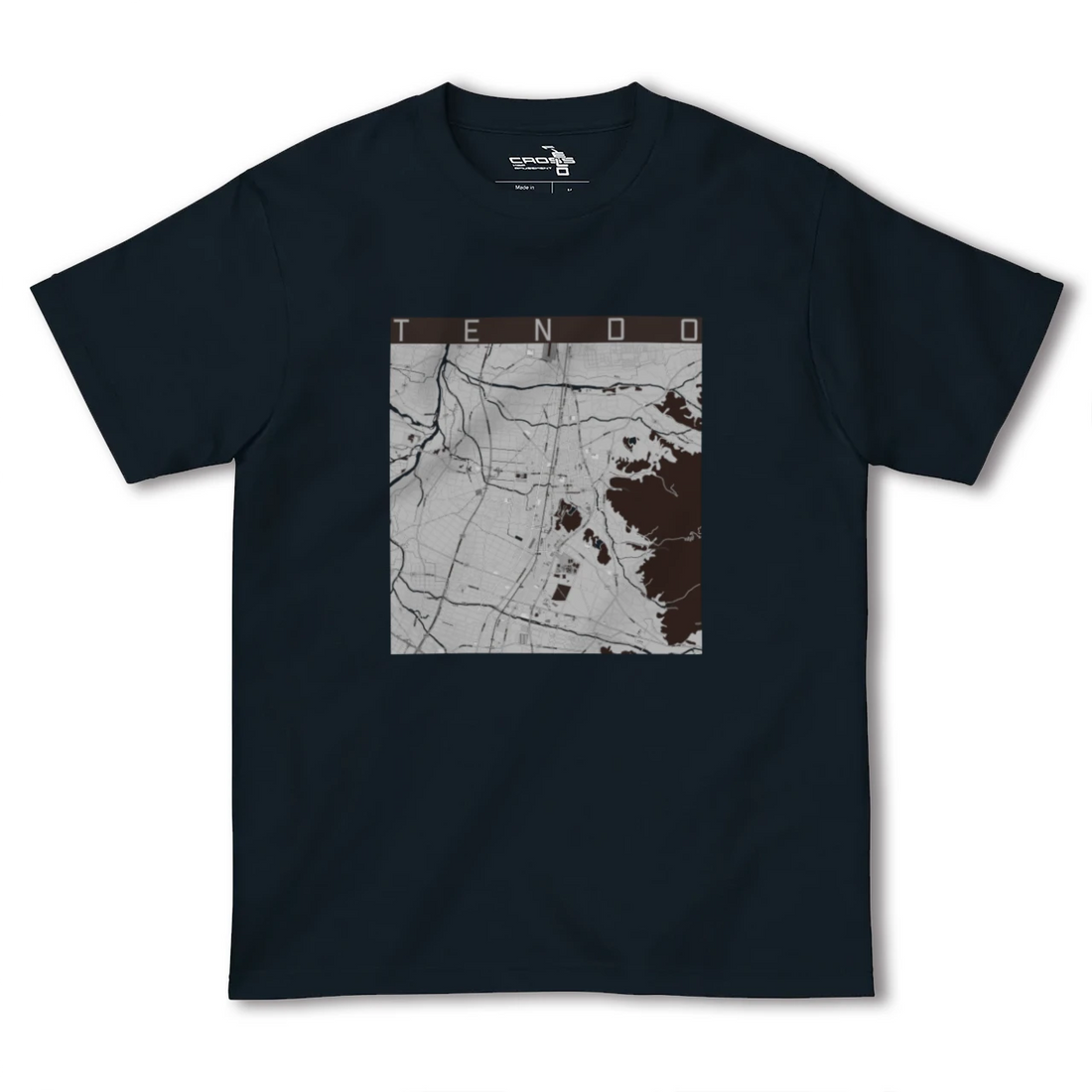 【天童(山形県)】地図柄ヘビーウェイトTシャツ