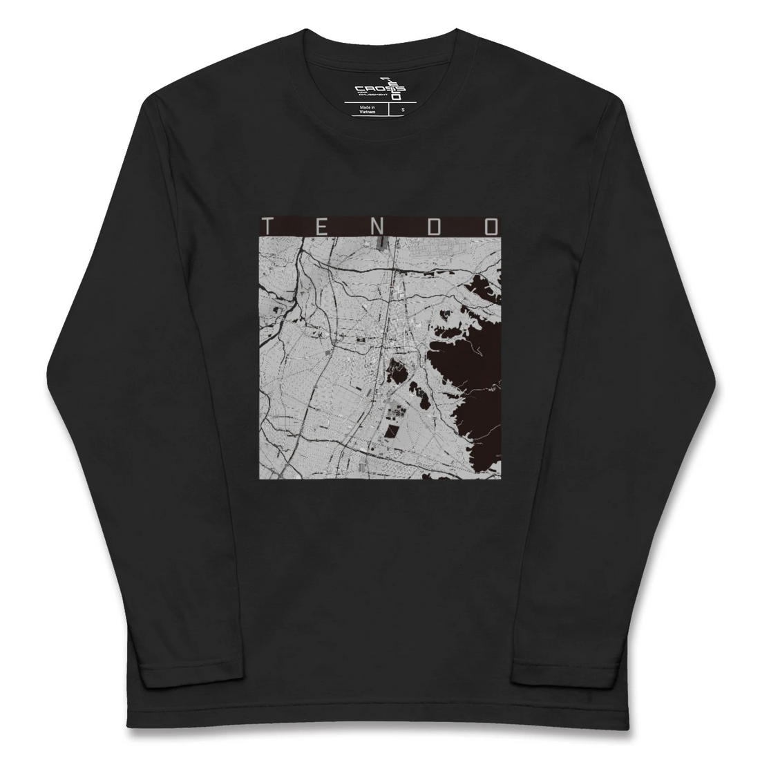 【天童(山形県)】地図柄ロングスリーブTシャツ