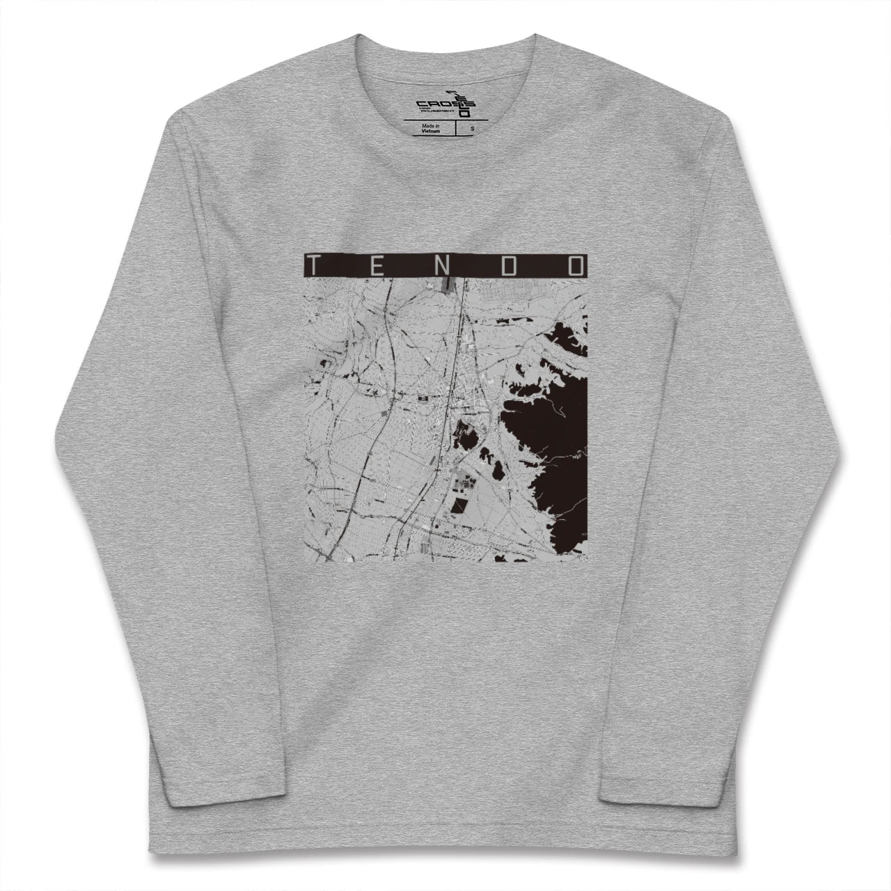 【天童(山形県)】地図柄ロングスリーブTシャツ