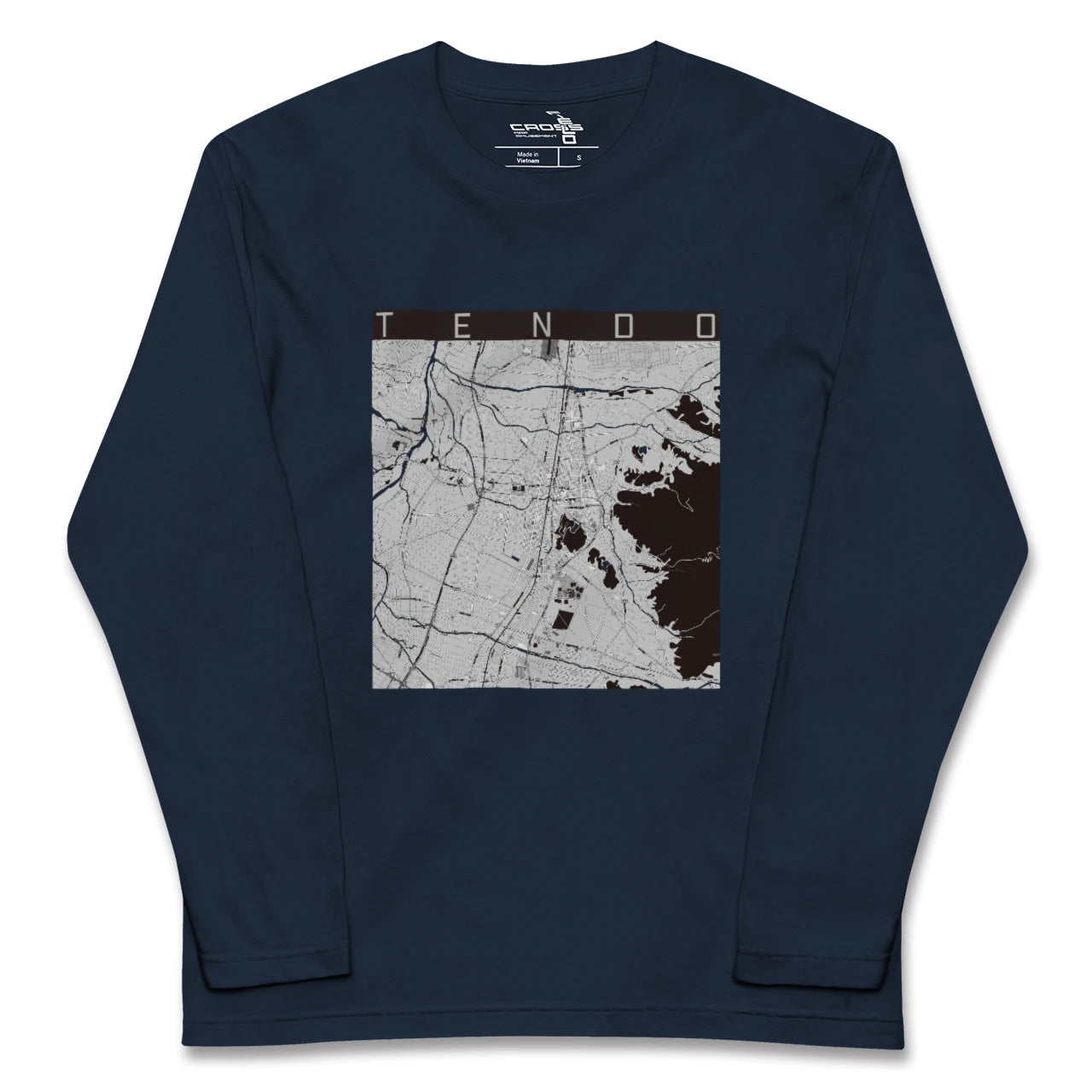 【天童(山形県)】地図柄ロングスリーブTシャツ