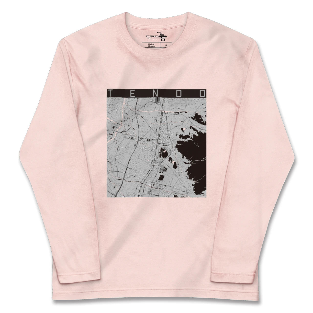 【天童(山形県)】地図柄ロングスリーブTシャツ