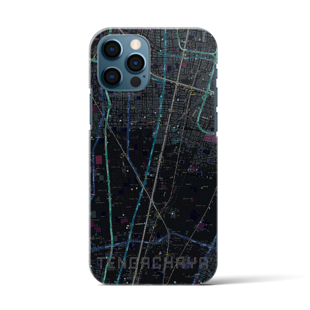 【天下茶屋(大阪府)】地図柄iPhoneケース(バックカバータイプ)