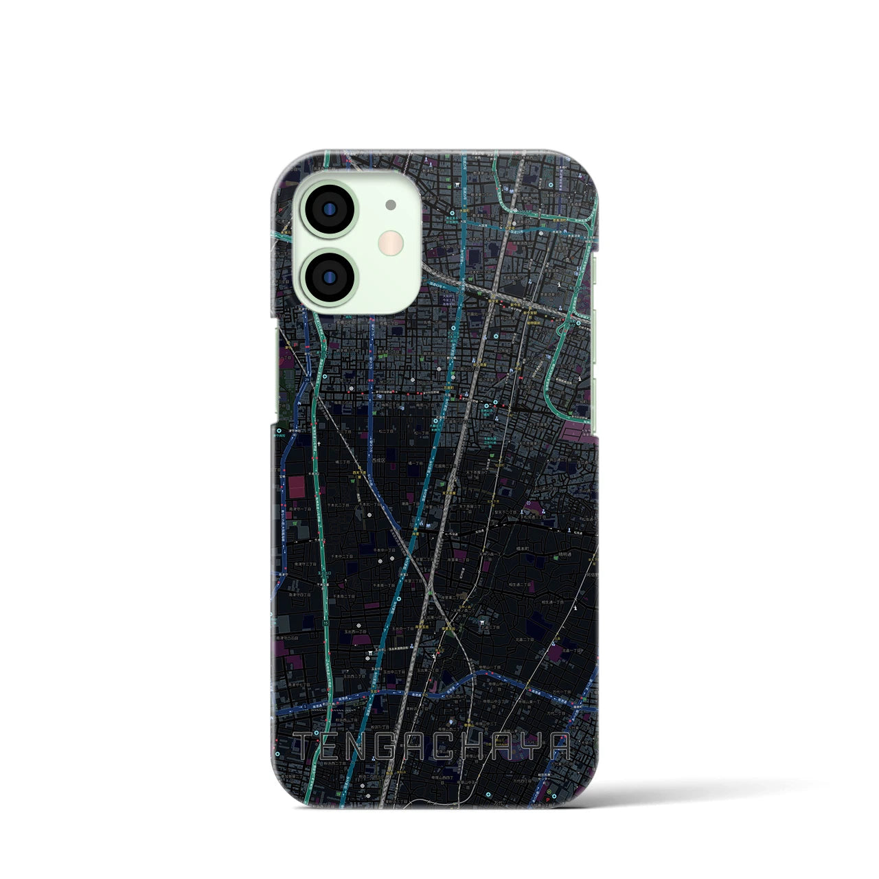 【天下茶屋(大阪府)】地図柄iPhoneケース(バックカバータイプ)