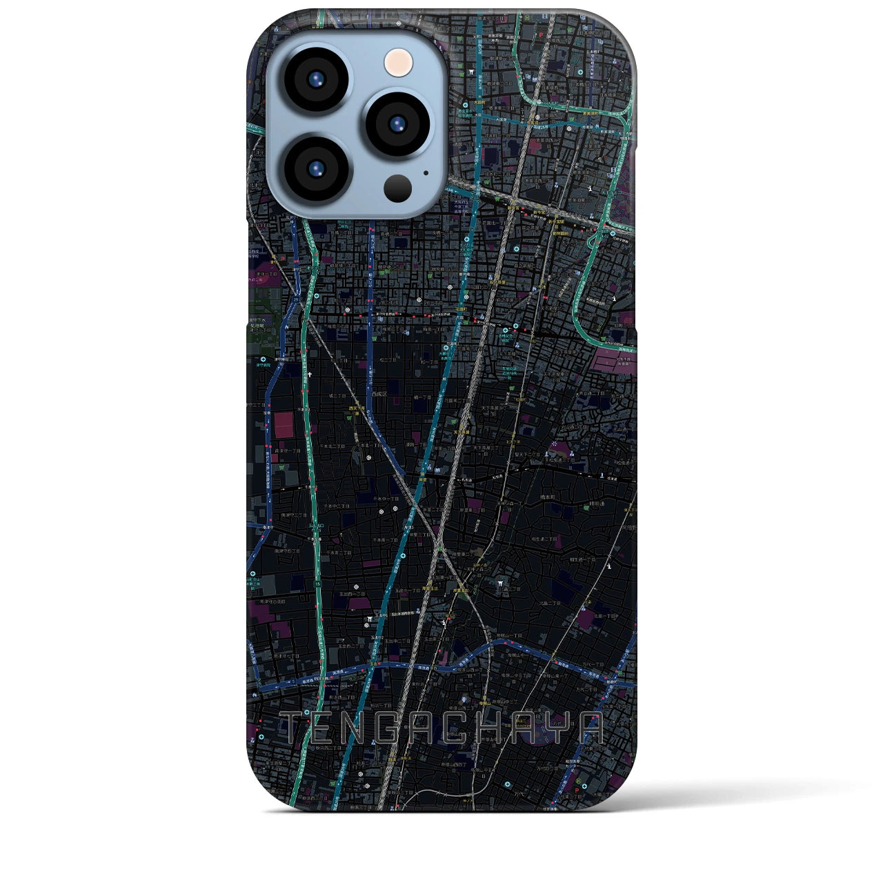 【天下茶屋(大阪府)】地図柄iPhoneケース(バックカバータイプ)
