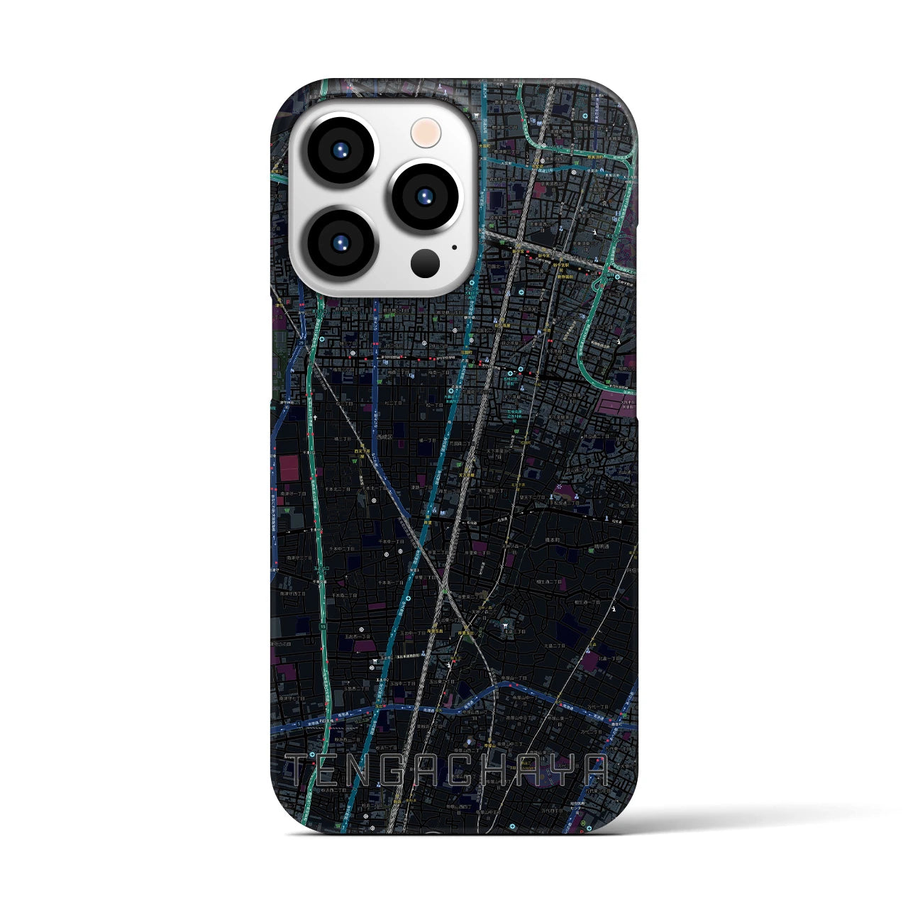【天下茶屋(大阪府)】地図柄iPhoneケース(バックカバータイプ)