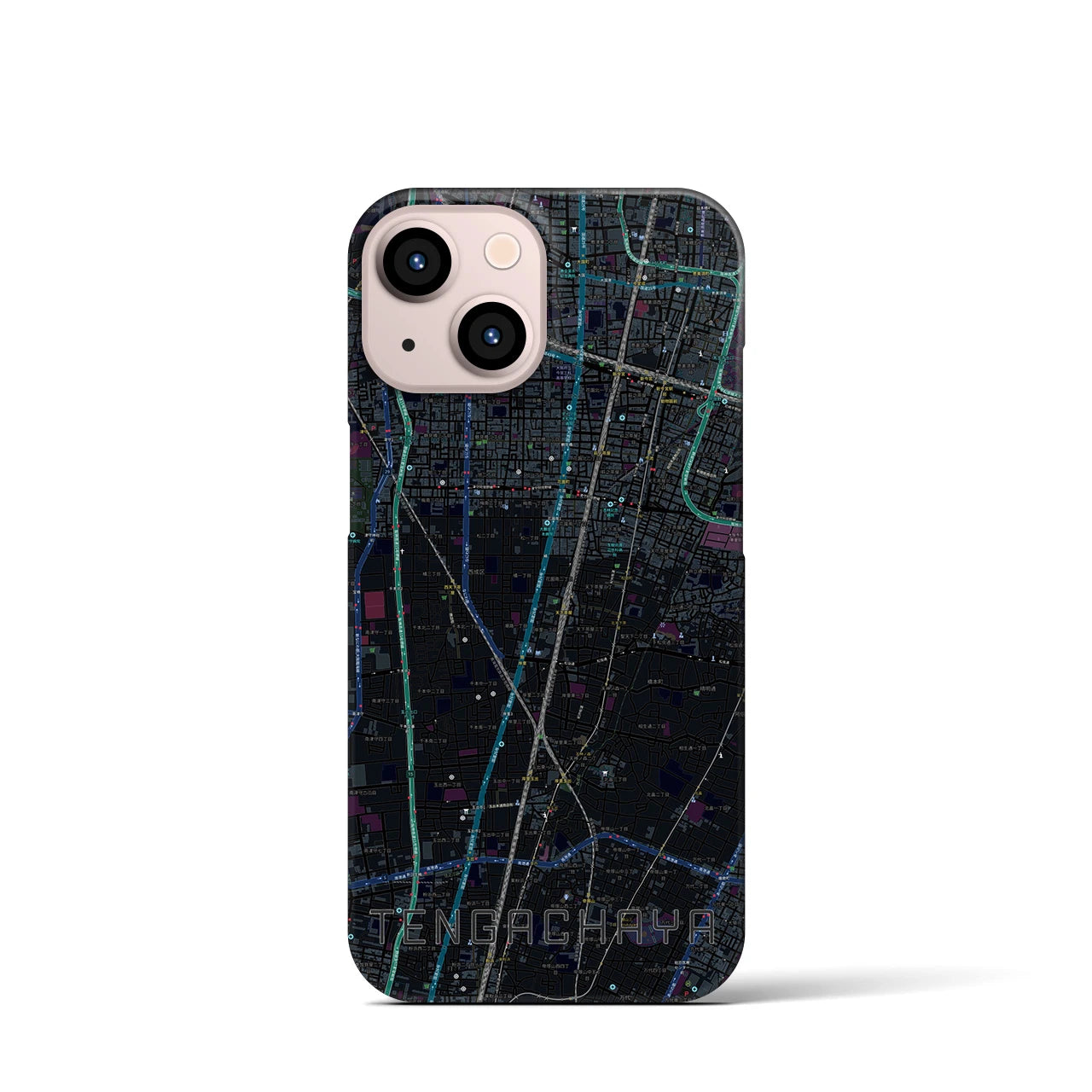 【天下茶屋(大阪府)】地図柄iPhoneケース(バックカバータイプ)