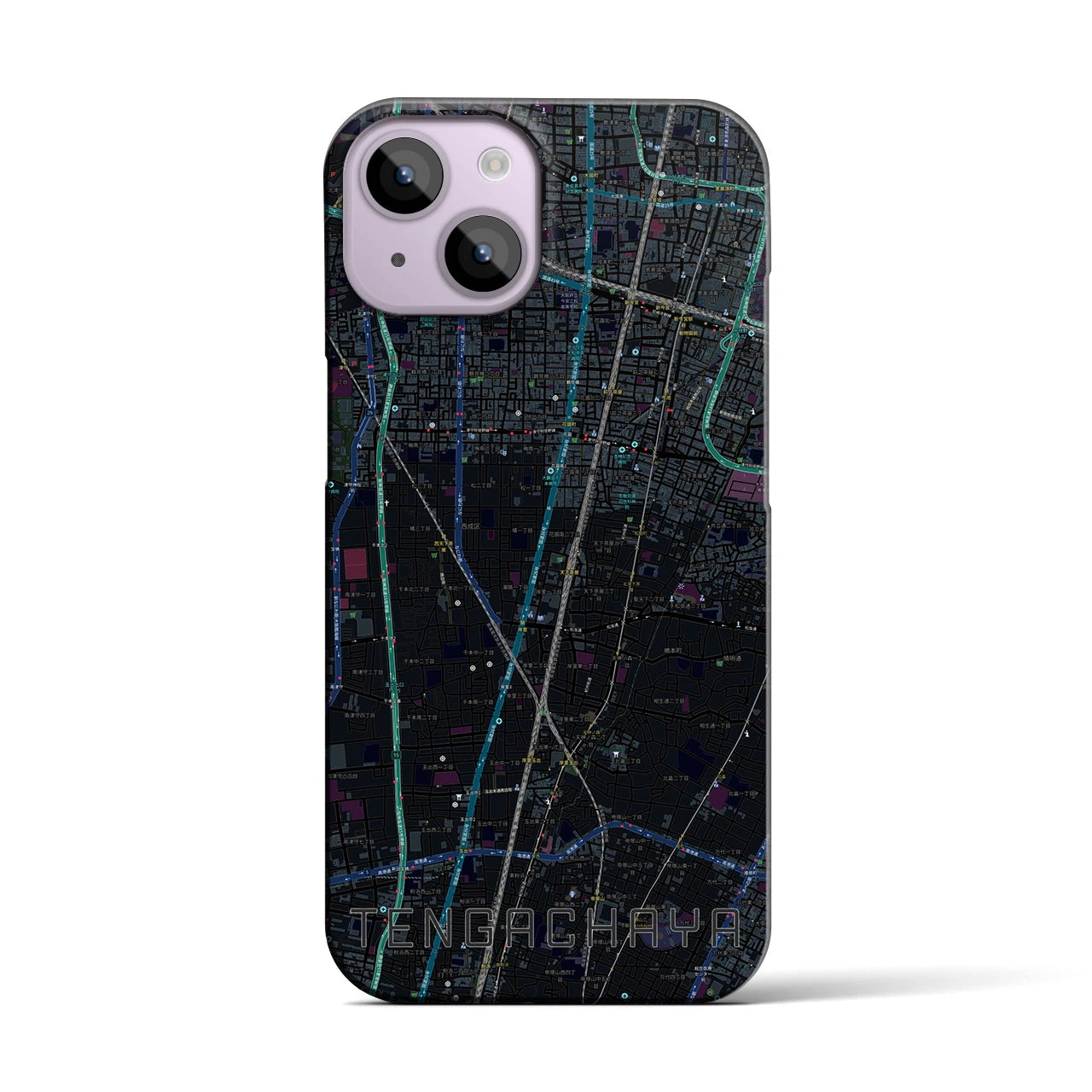 【天下茶屋(大阪府)】地図柄iPhoneケース(バックカバータイプ)