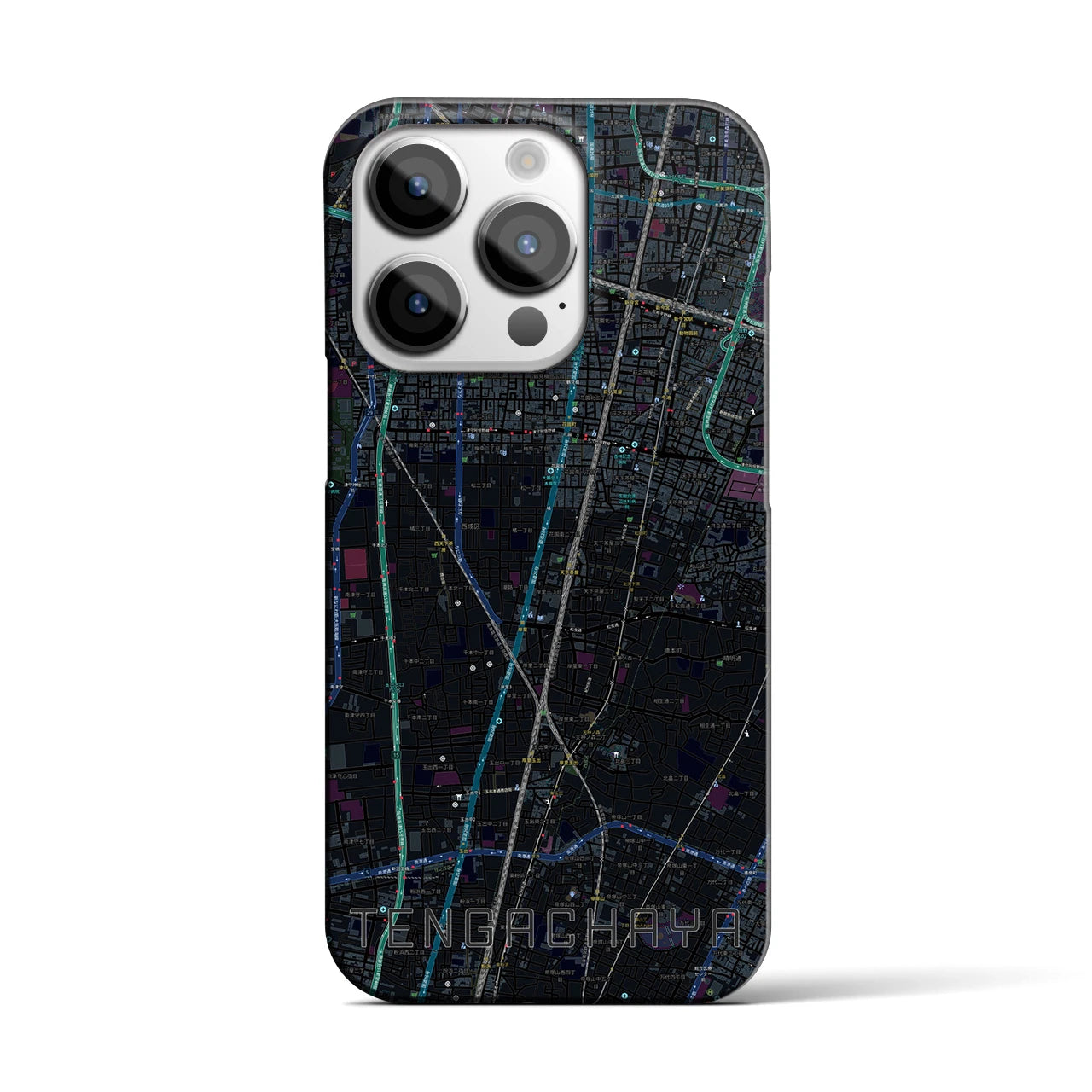 【天下茶屋(大阪府)】地図柄iPhoneケース(バックカバータイプ)