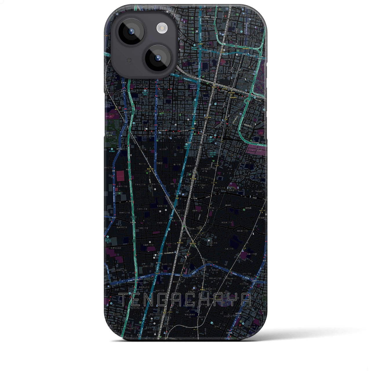 【天下茶屋(大阪府)】地図柄iPhoneケース(バックカバータイプ)