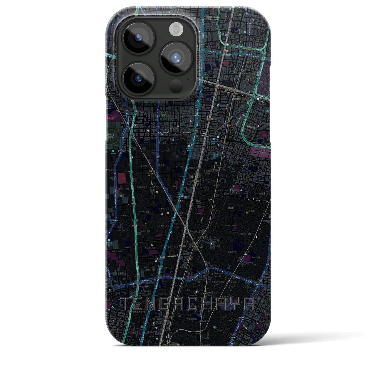 【天下茶屋(大阪府)】地図柄iPhoneケース(バックカバータイプ)