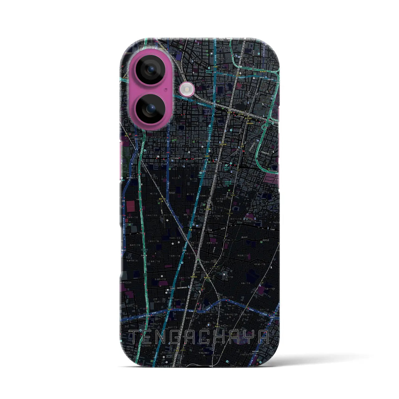 【天下茶屋(大阪府)】地図柄iPhoneケース(バックカバータイプ)