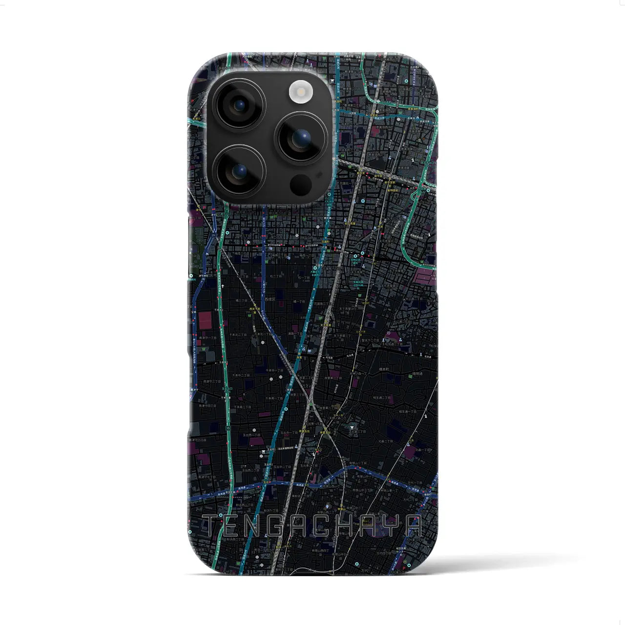 【天下茶屋(大阪府)】地図柄iPhoneケース(バックカバータイプ)