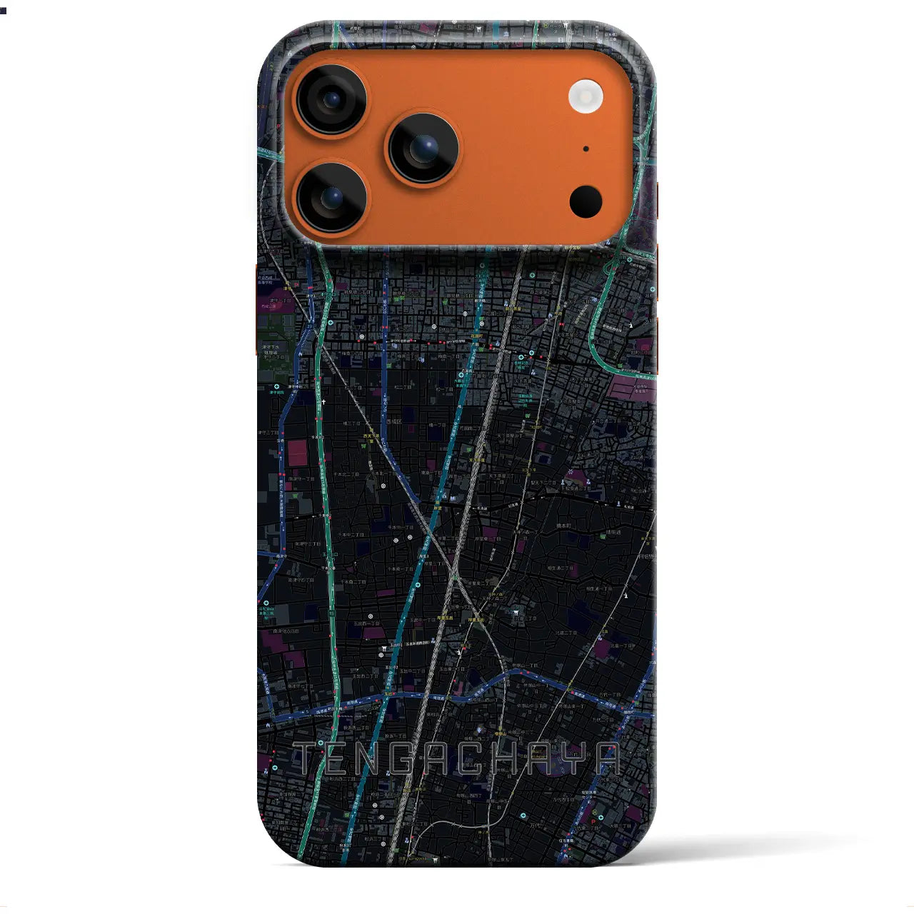 【天下茶屋(大阪府)】地図柄iPhoneケース(バックカバータイプ)