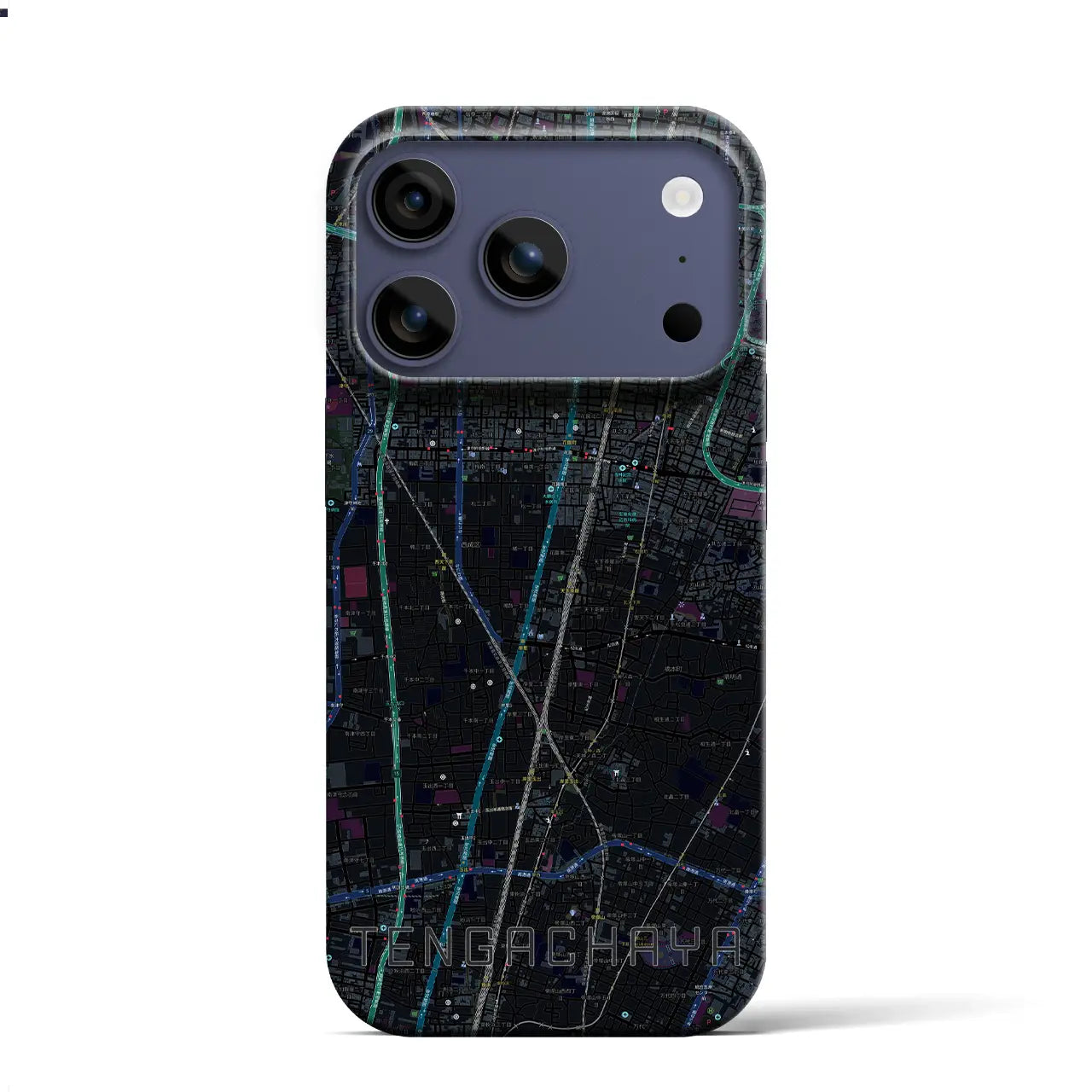 【天下茶屋(大阪府)】地図柄iPhoneケース(バックカバータイプ)