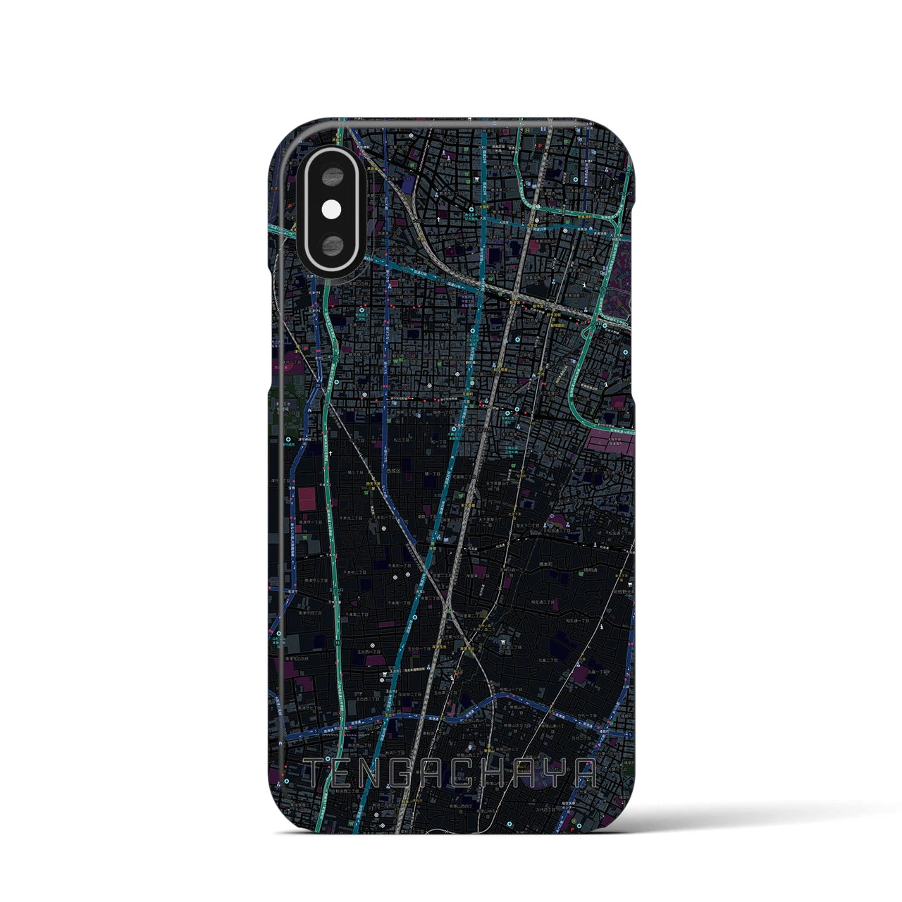 【天下茶屋(大阪府)】地図柄iPhoneケース(バックカバータイプ)