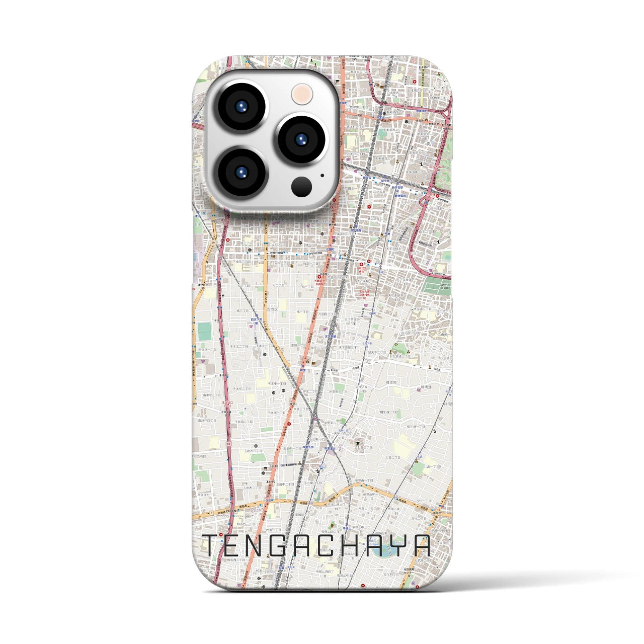 【天下茶屋(大阪府)】地図柄iPhoneケース(バックカバータイプ)