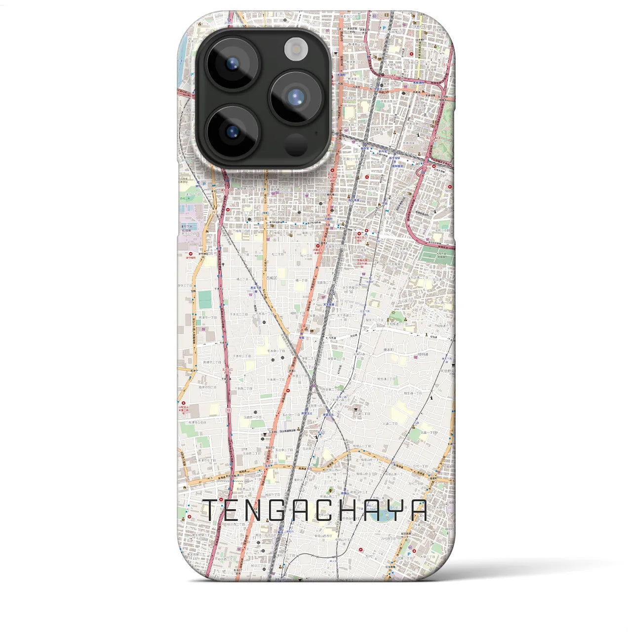 【天下茶屋(大阪府)】地図柄iPhoneケース(バックカバータイプ)