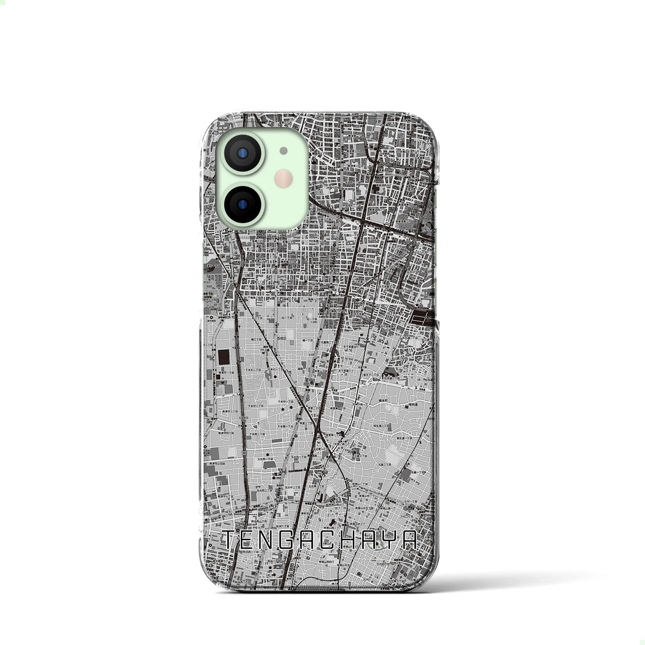 【天下茶屋(大阪府)】地図柄iPhoneケース(クリアタイプ)