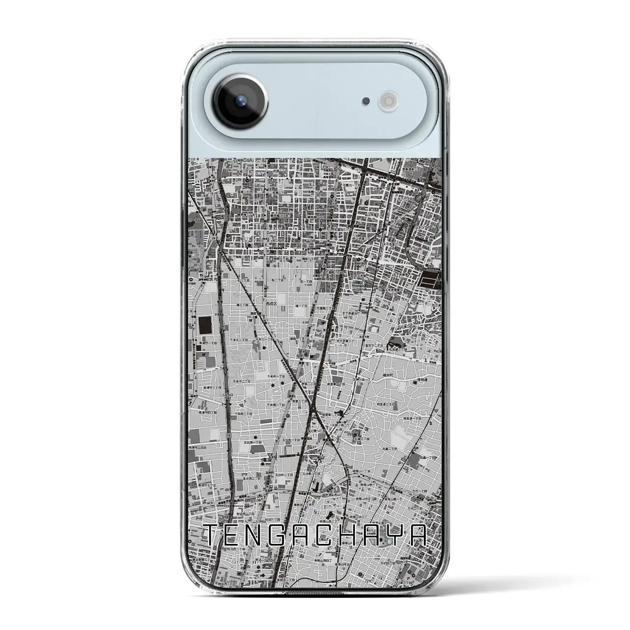 【天下茶屋(大阪府)】地図柄iPhoneケース(クリアタイプ)