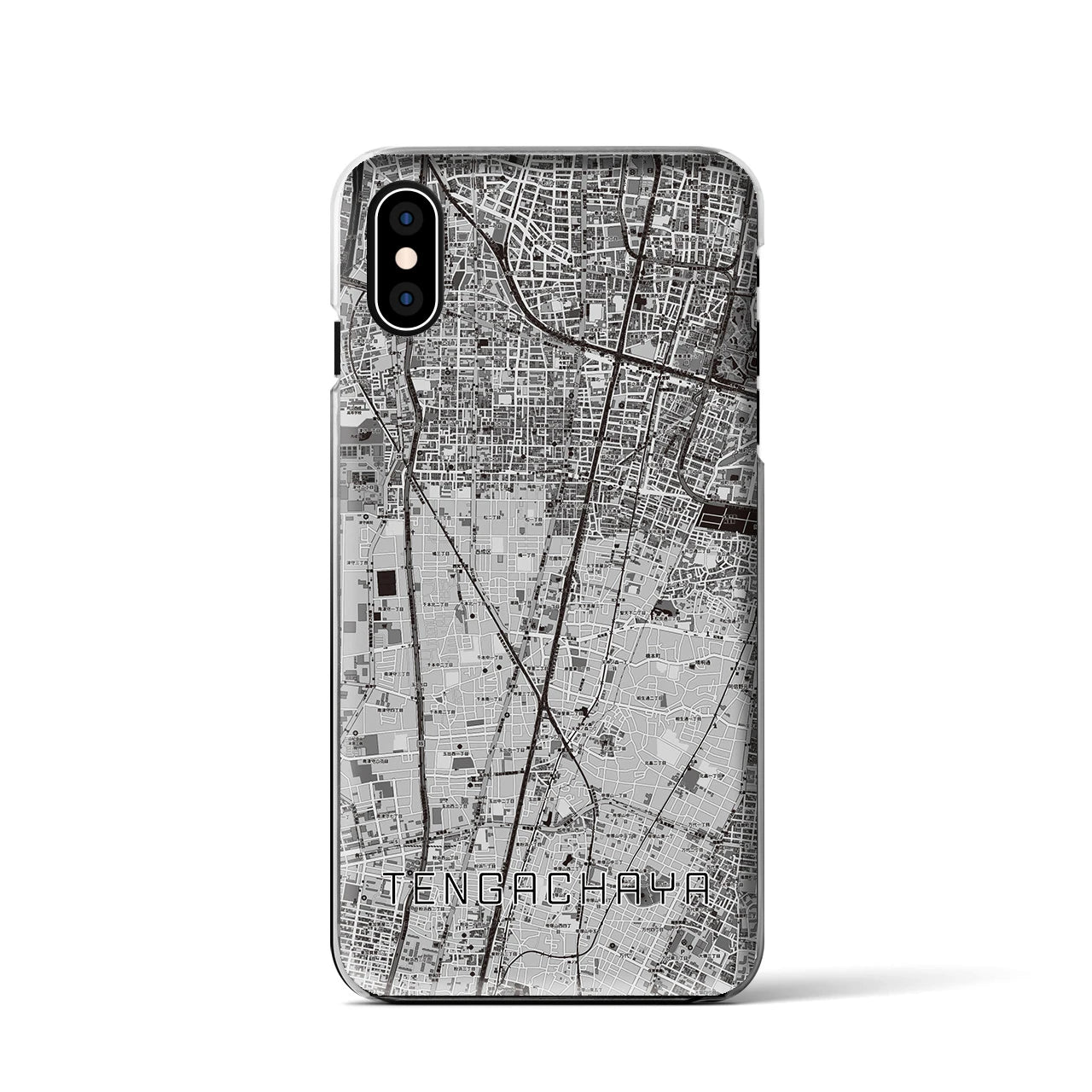 【天下茶屋(大阪府)】地図柄iPhoneケース(クリアタイプ)