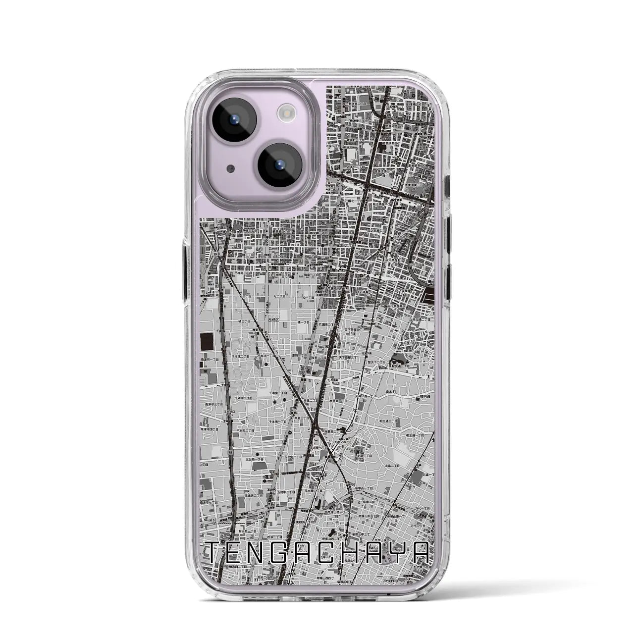 【天下茶屋(大阪府)】地図柄iPhoneケース(MagSafeタイプ)
