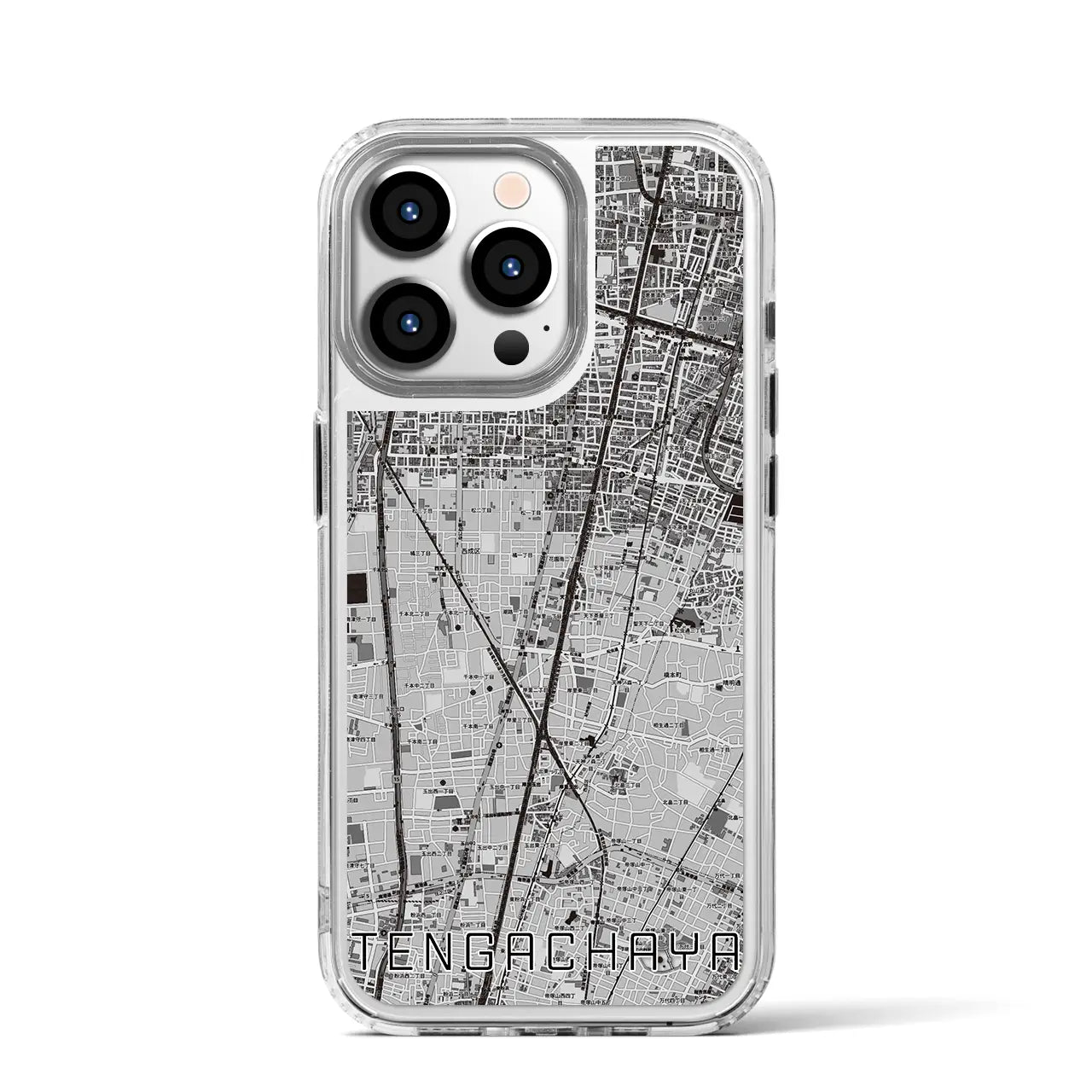 【天下茶屋(大阪府)】地図柄iPhoneケース(MagSafeタイプ)