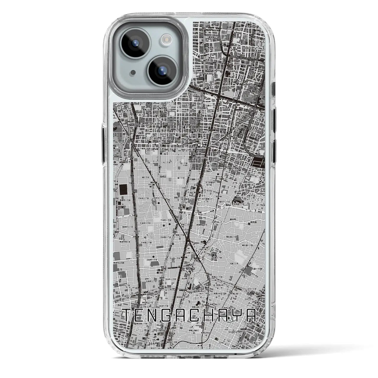 【天下茶屋(大阪府)】地図柄iPhoneケース(MagSafeタイプ)