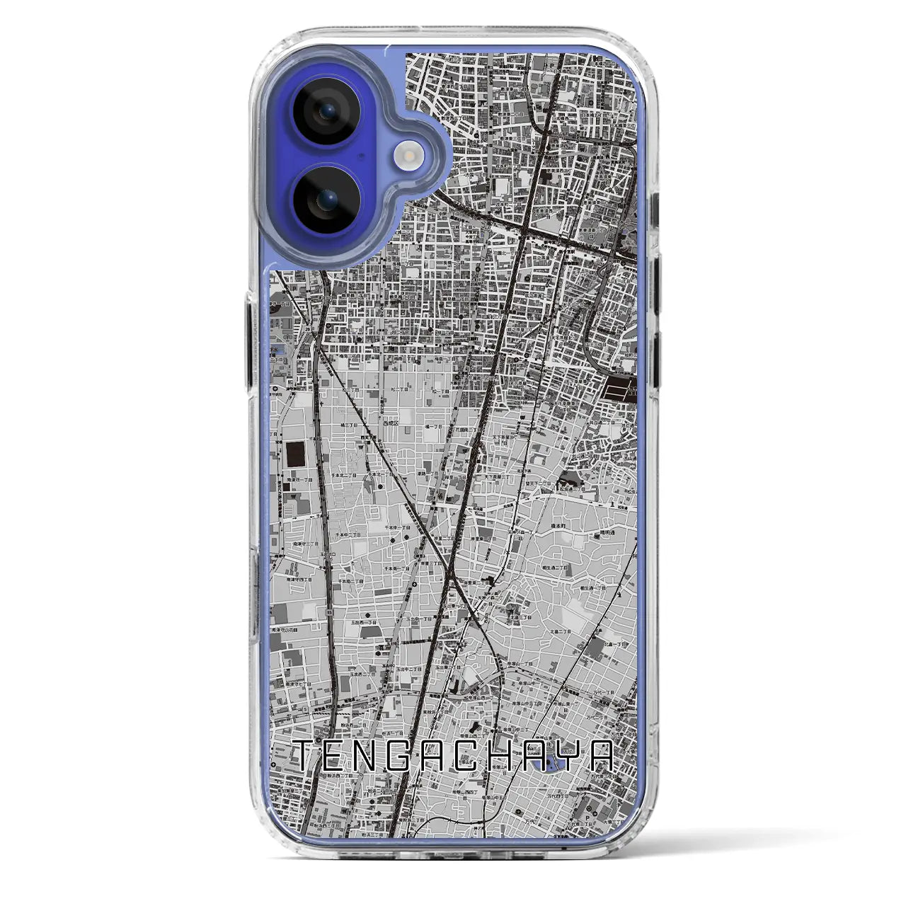 【天下茶屋(大阪府)】地図柄iPhoneケース(MagSafeタイプ)