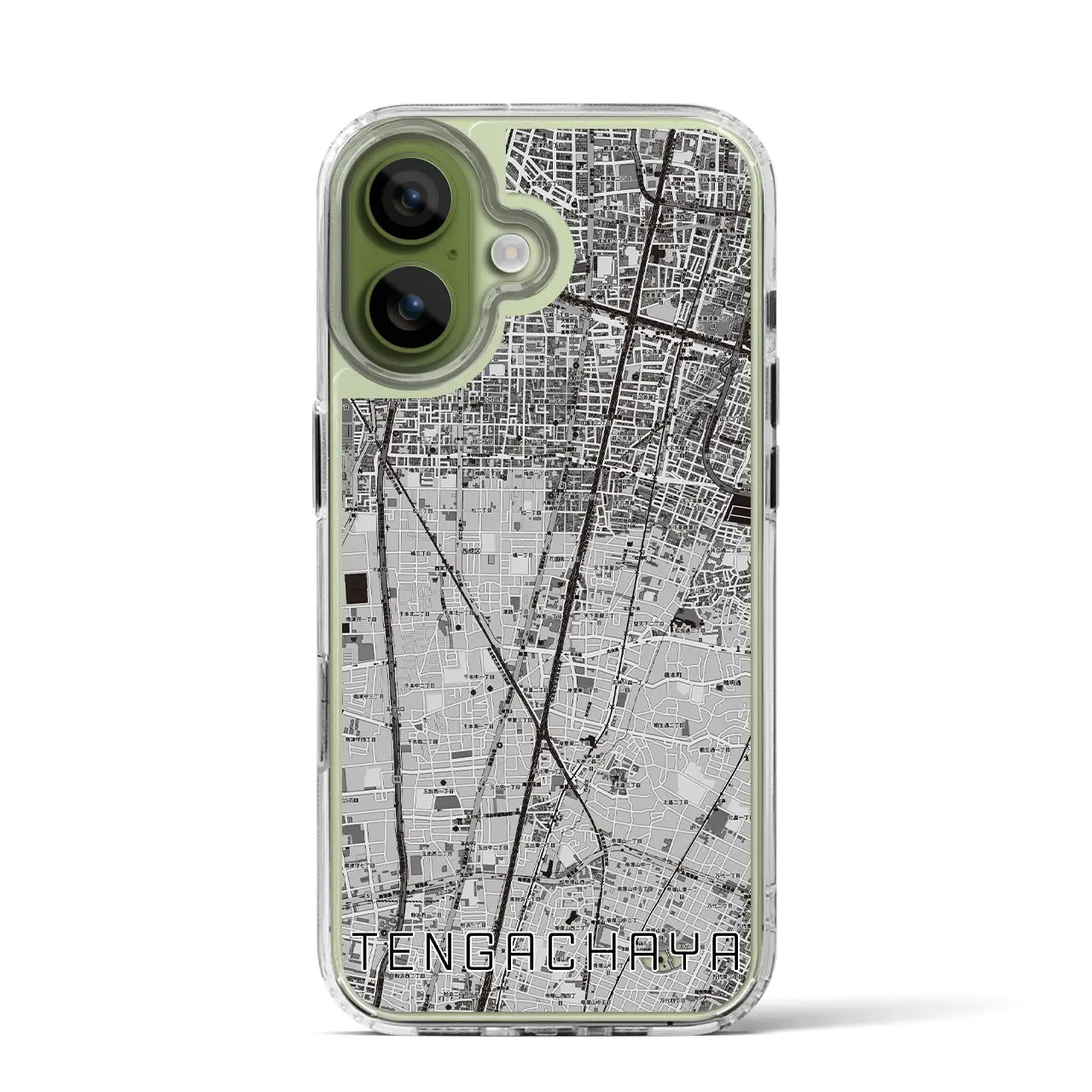 【天下茶屋(大阪府)】地図柄iPhoneケース(MagSafeタイプ)