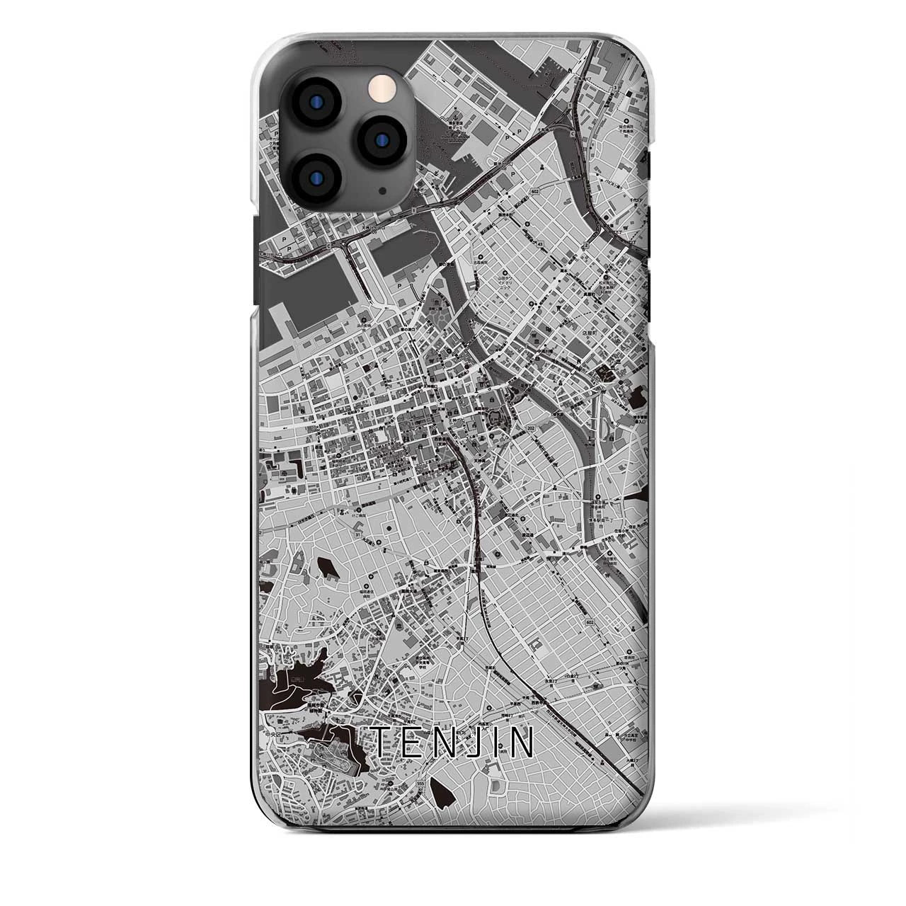 【天神(福岡県)】地図柄iPhoneケース(クリアタイプ)