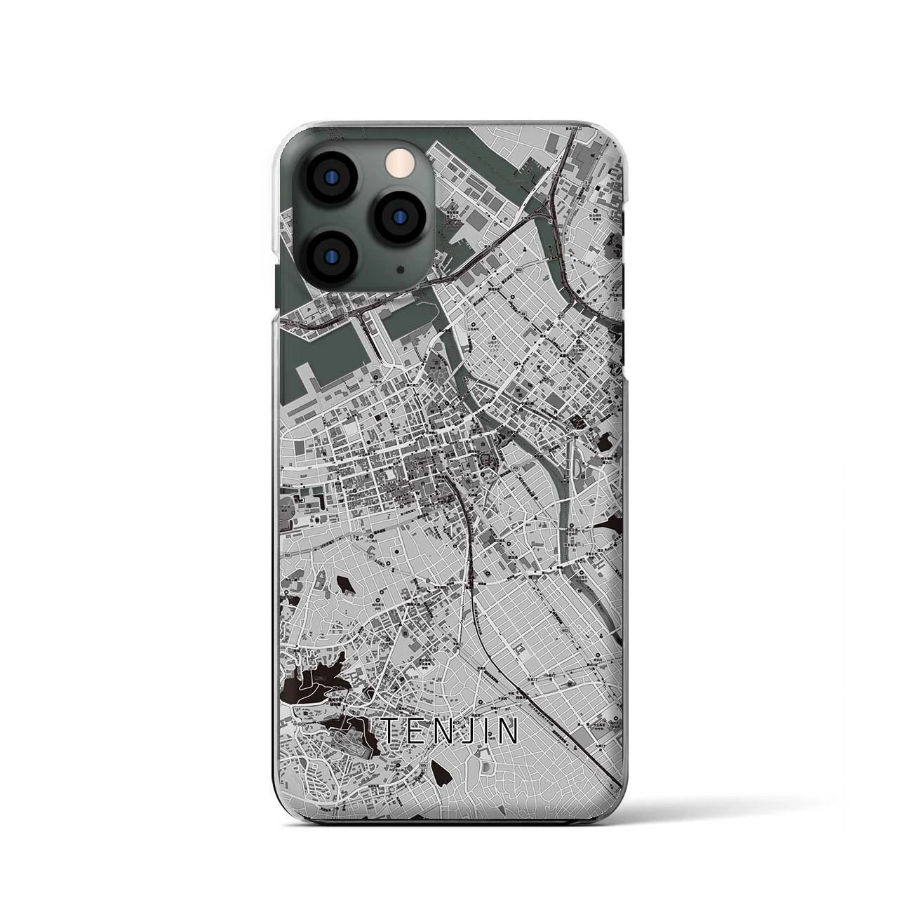 【天神(福岡県)】地図柄iPhoneケース(クリアタイプ)