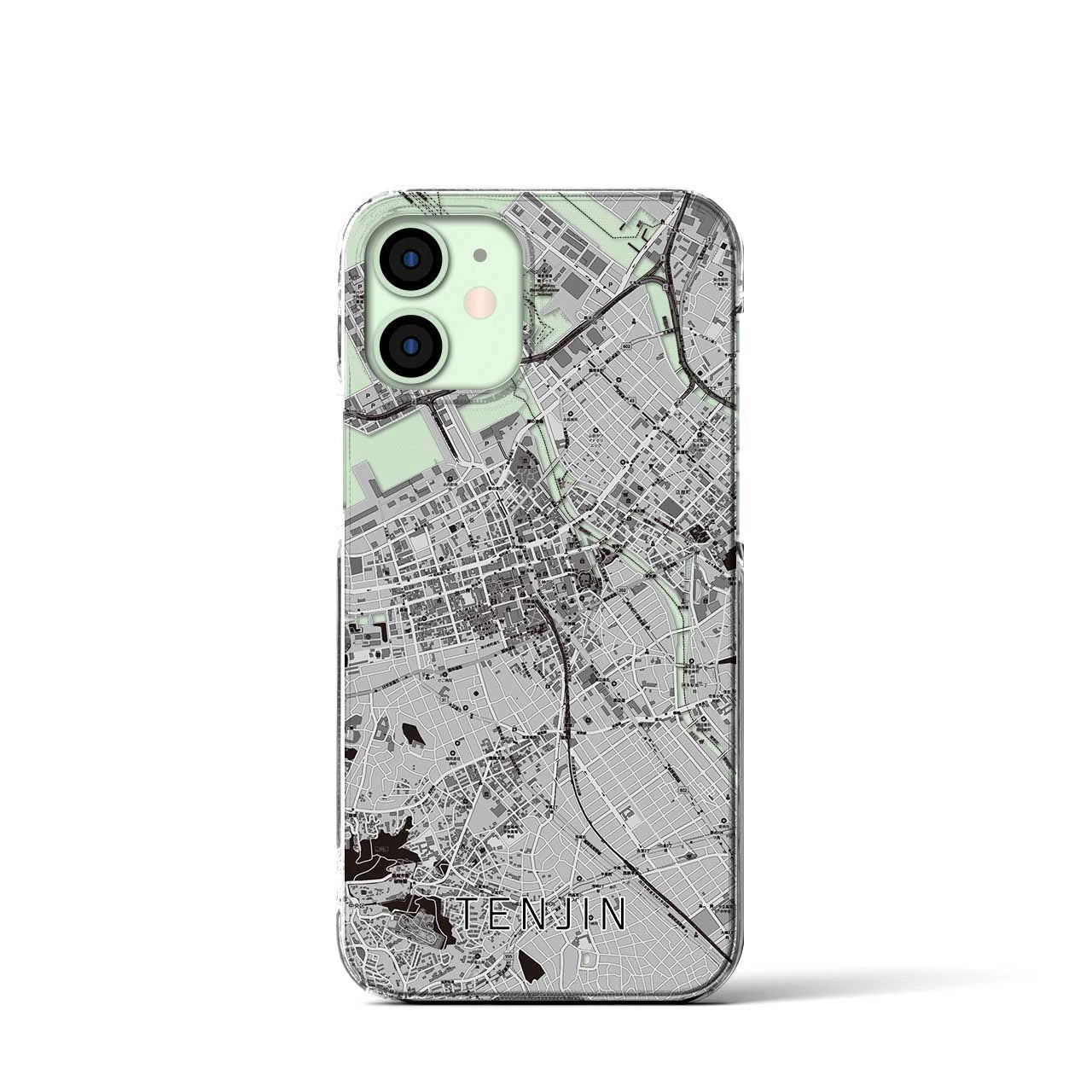 【天神(福岡県)】地図柄iPhoneケース(クリアタイプ)