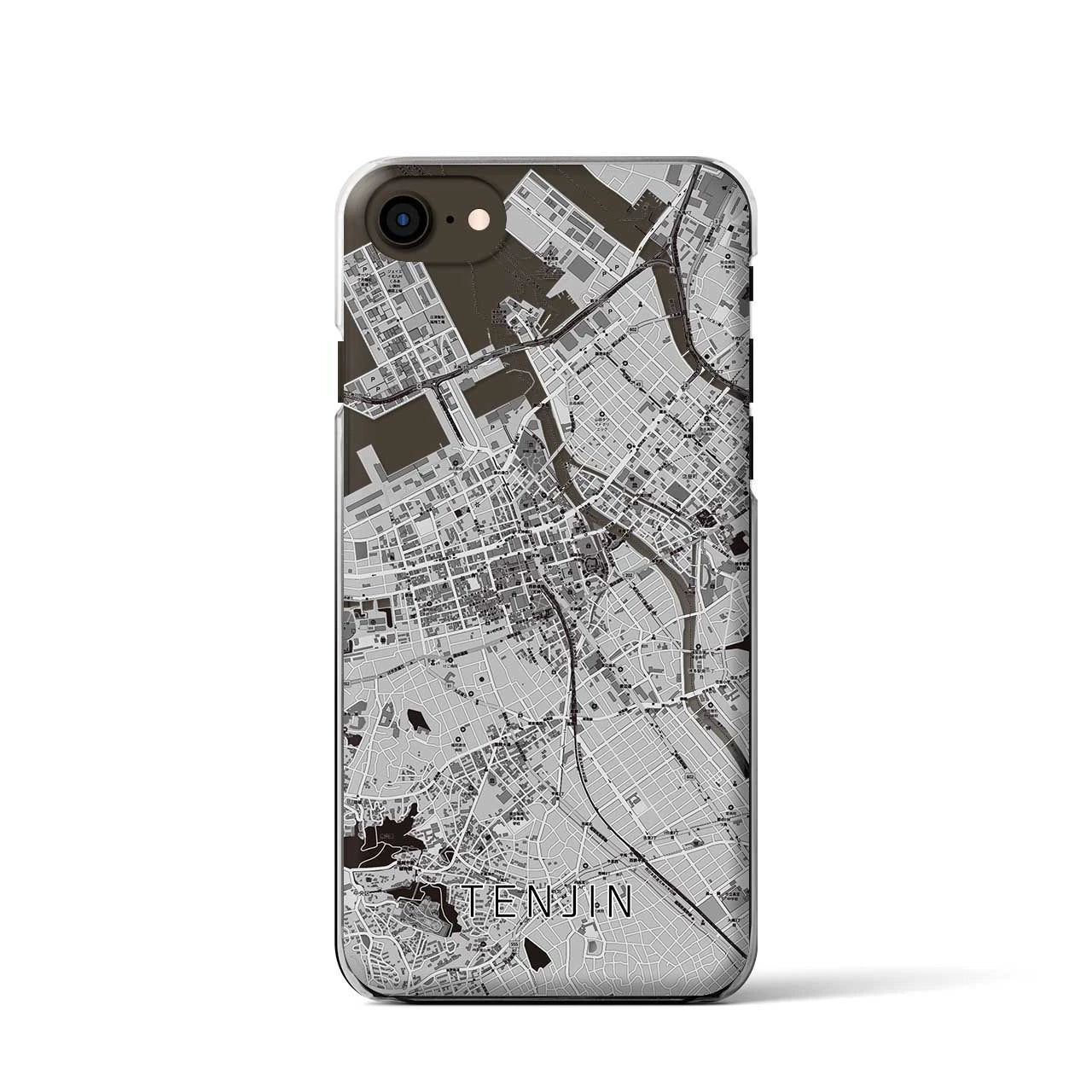 【天神(福岡県)】地図柄iPhoneケース(クリアタイプ)