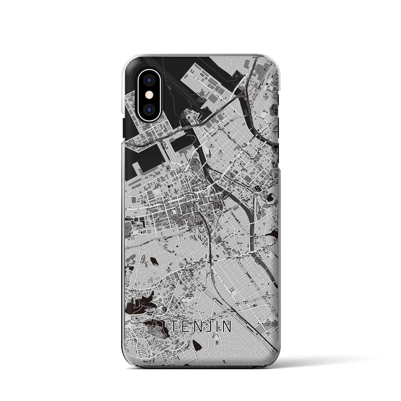 【天神(福岡県)】地図柄iPhoneケース(クリアタイプ)