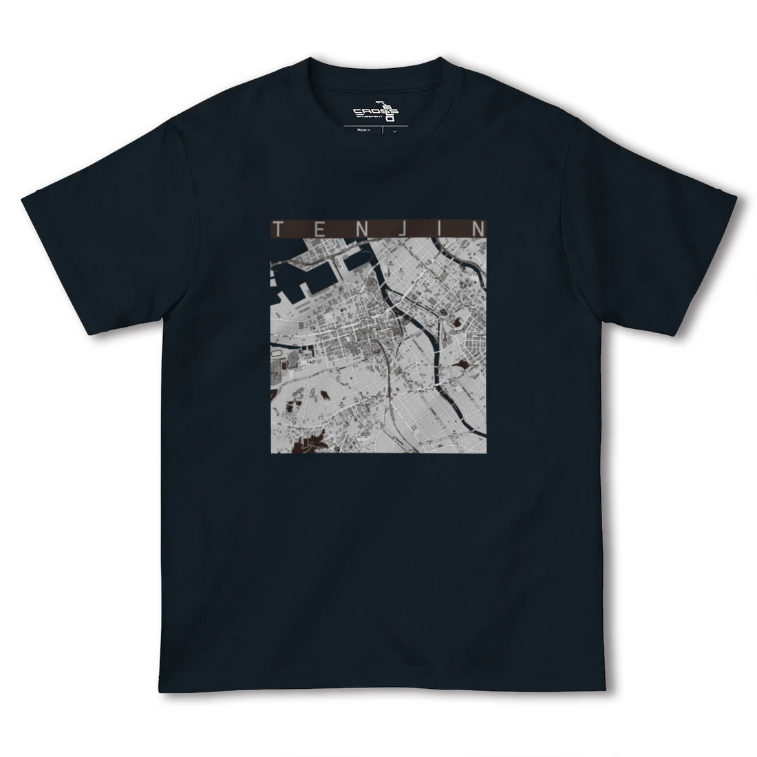 【天神(福岡県)】地図柄ヘビーウェイトTシャツ