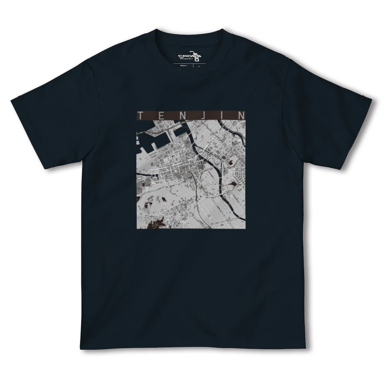 【天神(福岡県)】地図柄ヘビーウェイトTシャツ