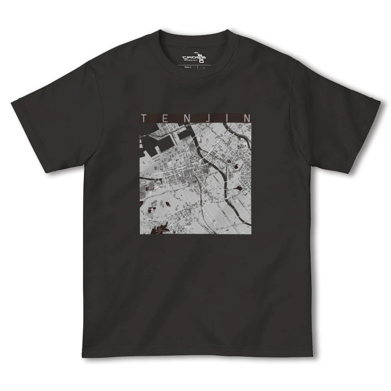 【天神(福岡県)】地図柄ヘビーウェイトTシャツ