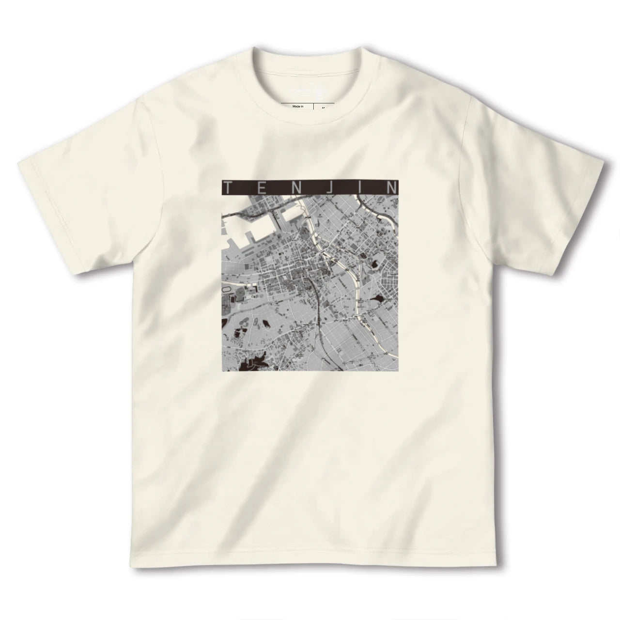 【天神(福岡県)】地図柄ヘビーウェイトTシャツ