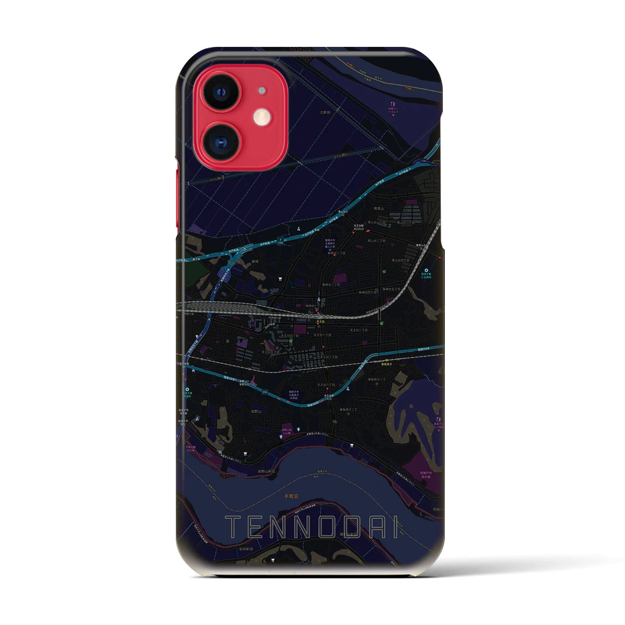 【天王台(千葉県)】地図柄iPhoneケース(バックカバータイプ)