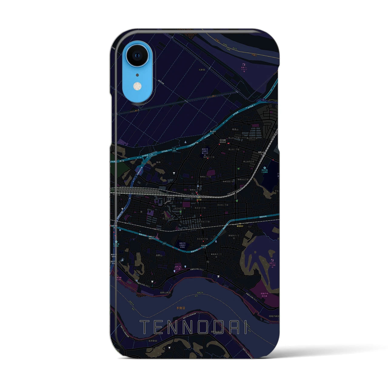 【天王台(千葉県)】地図柄iPhoneケース(バックカバータイプ)