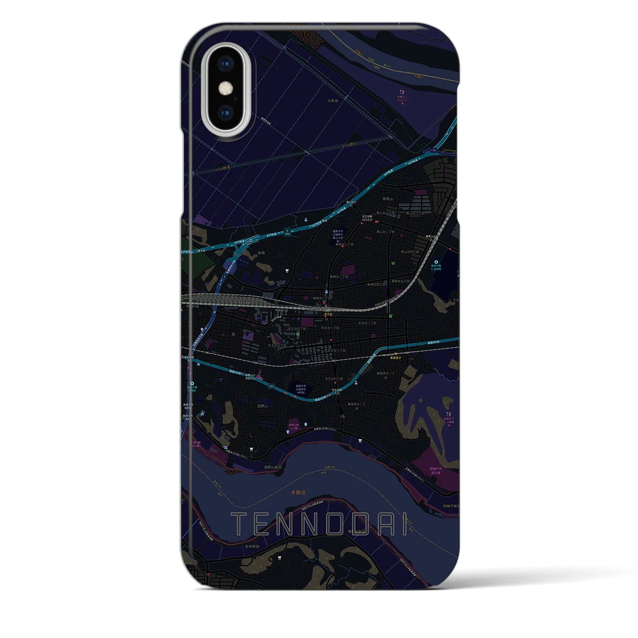 【天王台(千葉県)】地図柄iPhoneケース(バックカバータイプ)