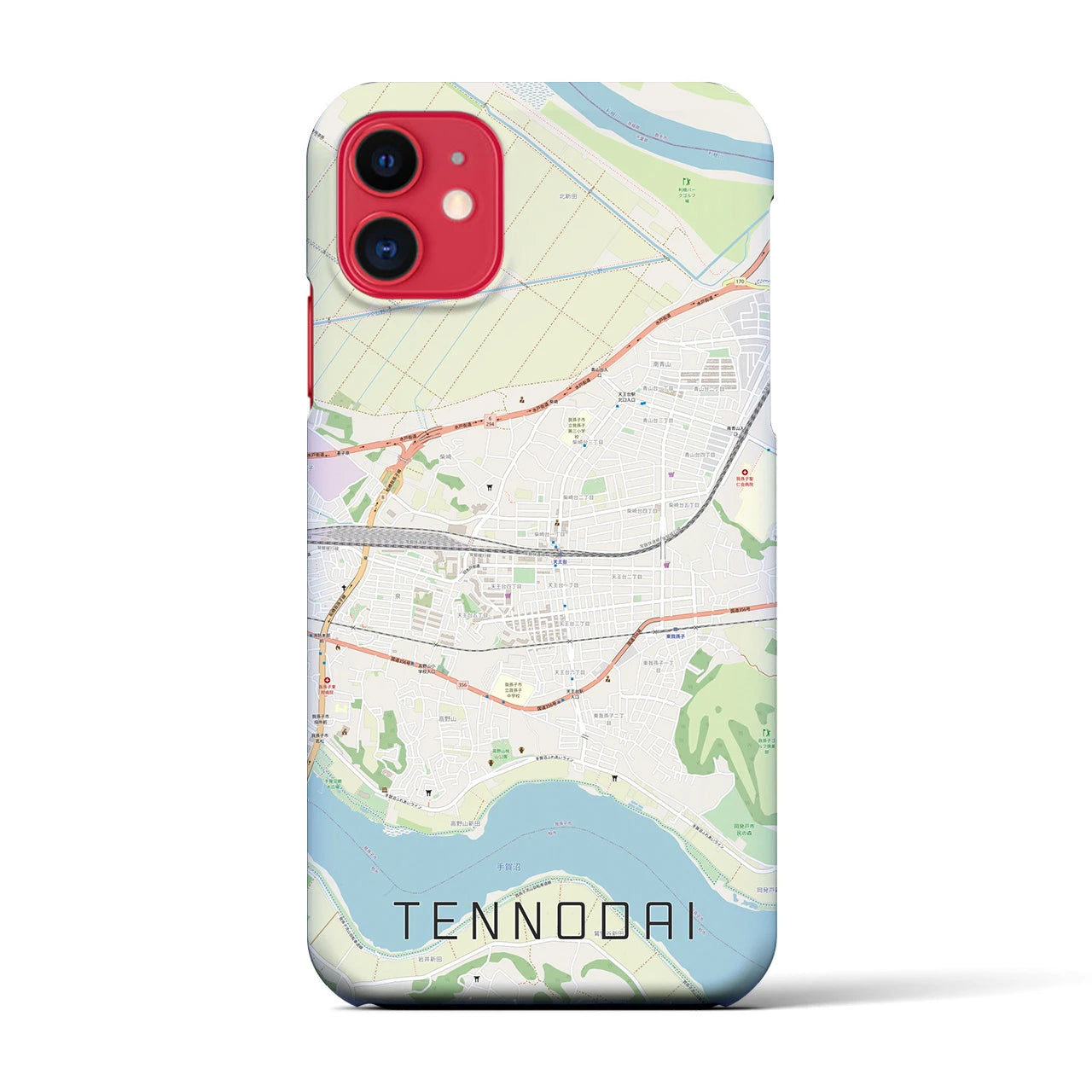 【天王台(千葉県)】地図柄iPhoneケース(バックカバータイプ)