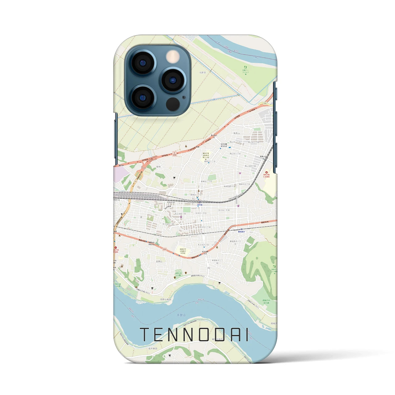 【天王台(千葉県)】地図柄iPhoneケース(バックカバータイプ)