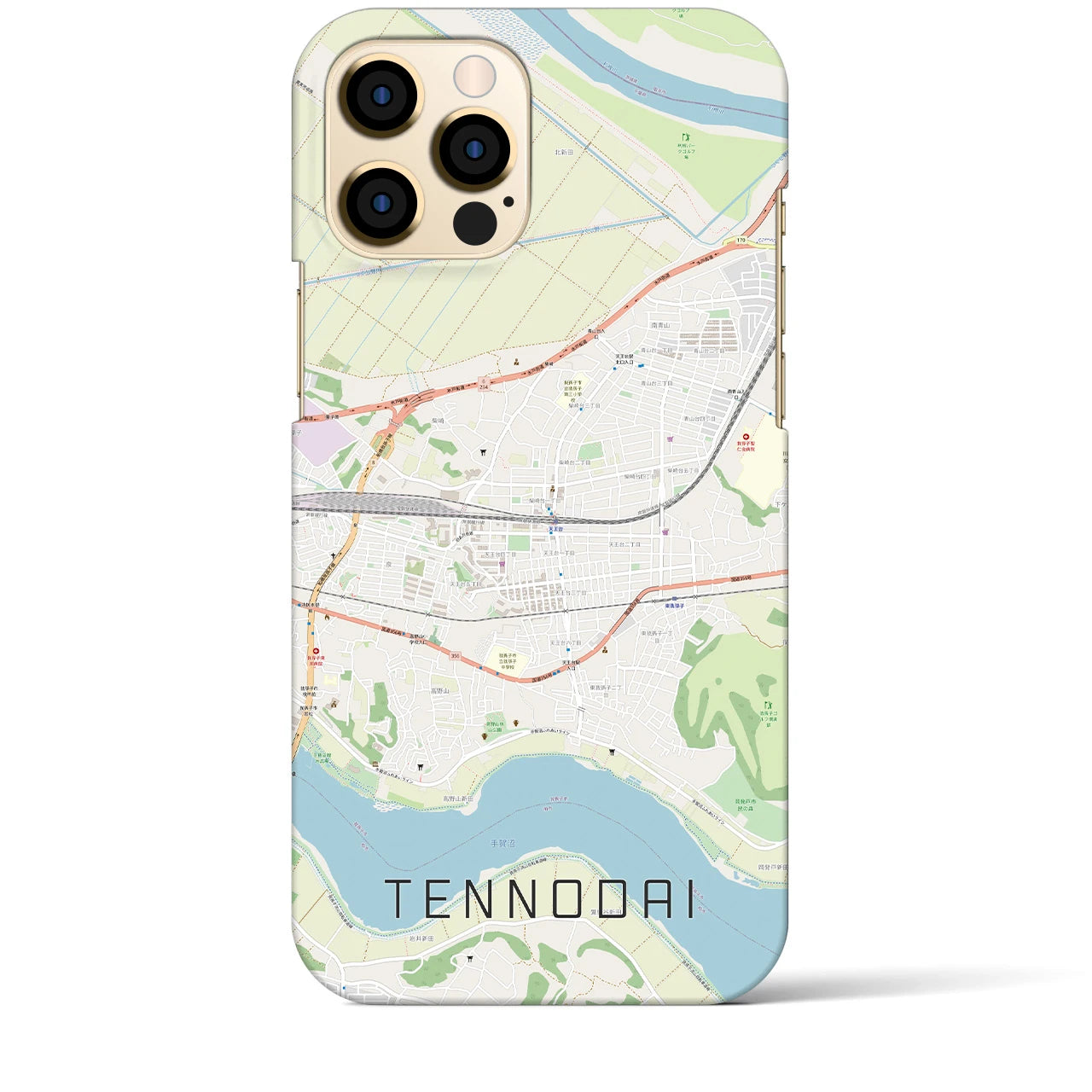 【天王台(千葉県)】地図柄iPhoneケース(バックカバータイプ)
