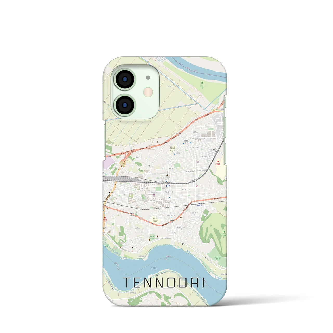【天王台(千葉県)】地図柄iPhoneケース(バックカバータイプ)