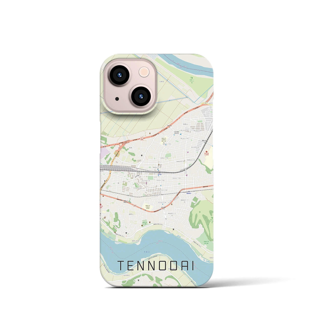 【天王台(千葉県)】地図柄iPhoneケース(バックカバータイプ)