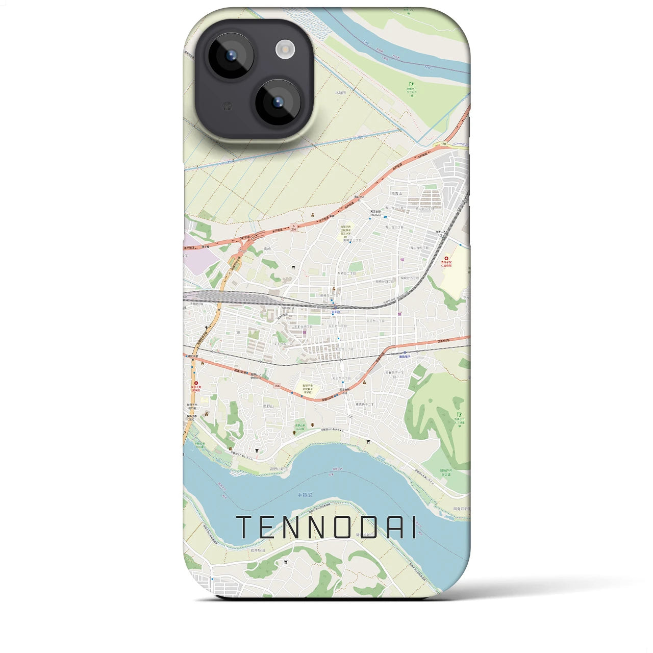 【天王台(千葉県)】地図柄iPhoneケース(バックカバータイプ)