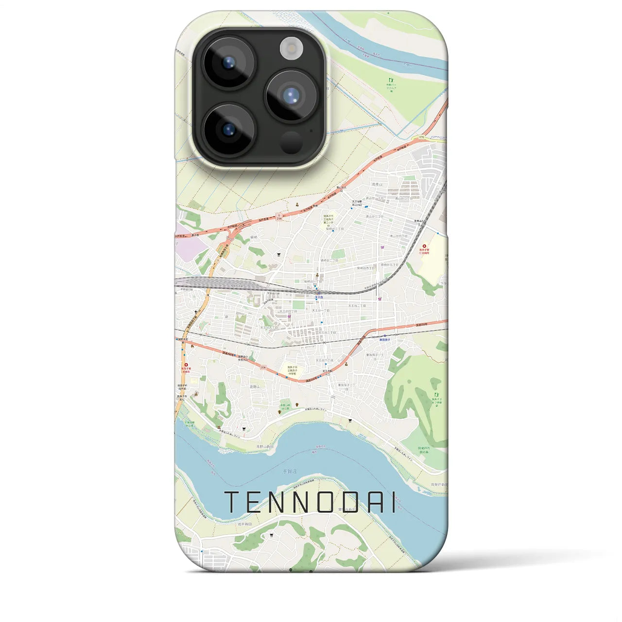 【天王台(千葉県)】地図柄iPhoneケース(バックカバータイプ)