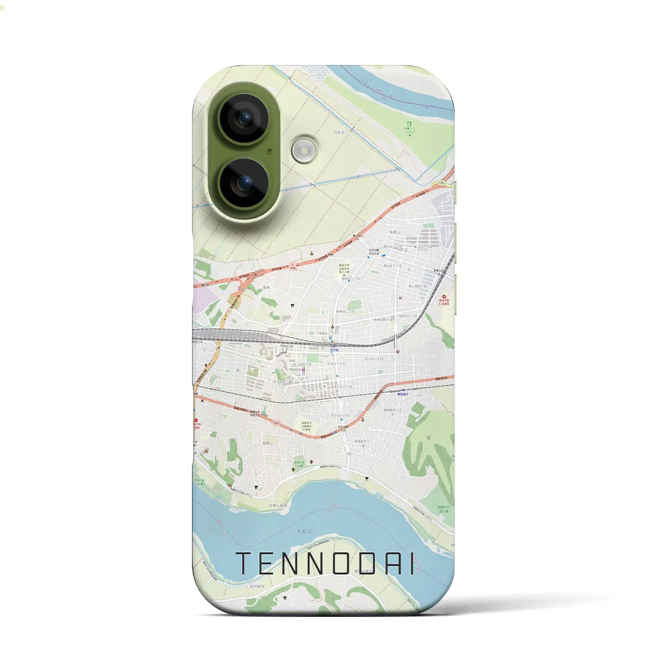 【天王台(千葉県)】地図柄iPhoneケース(バックカバータイプ)