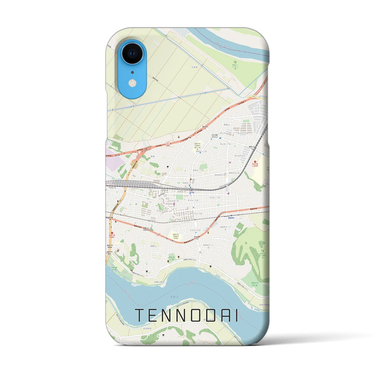 【天王台(千葉県)】地図柄iPhoneケース(バックカバータイプ)